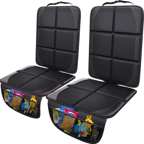 Vista 11 de Gimars Protector de asiento de automóvil, 2 unidades, cojín EPE grueso XL, impermeable, tela 600D, funda para asiento de automóvil infantil