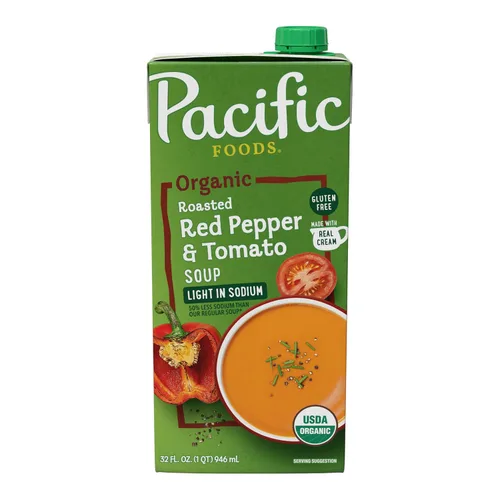 Vista 9 de Pacific Foods Sopa orgánica de pimiento rojo asado y tomate, cartón de 32 onzas