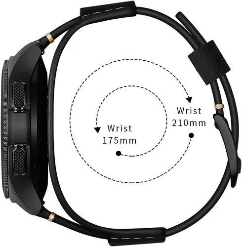 Vista 6 de Balerion Correa de reloj de piel auténtica, compatible con Samsung Galaxy Watch 654, Galaxy watch3 de 1.614 in, Galaxy Watch 1.654 in, Gear