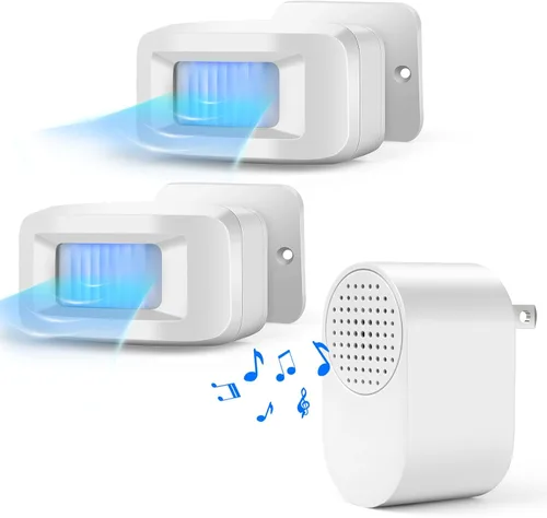 Vista 9 de Alarmas de entrada inalámbricas exteriores resistentes a la intemperie - Sistema de alarmas con sensor de movimiento, detector de movimiento