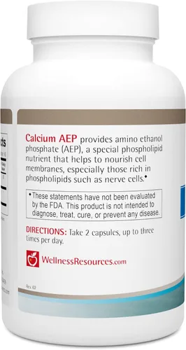 Vista 3 de Wellness Resources Calcio AEP - Suplemento de apoyo nervioso para protección celular, longevidad, salud de la membrana celular y soporte de la vaina