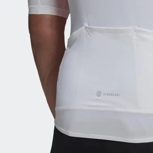 Vista 6 de adidas Maillot de ciclismo de manga corta para hombre, Blancorojo ácido