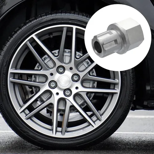 Vista 4 de X AUTOHAUX Tuerca de llave de bloqueo de rueda de coche 7PT para Volkswagen para VW Jetta/Passat/Golf/Rabbit/GTI para Audi Spline Llaves hexagonales