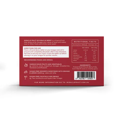 Vista 2 de Miracle Berry Tablets 10 Pack - 10 Gently Dried Miracle Fruit Tablets - Sweeten Those Sour Moments with Unique Taste Changing Magic Fruit by FruitMe