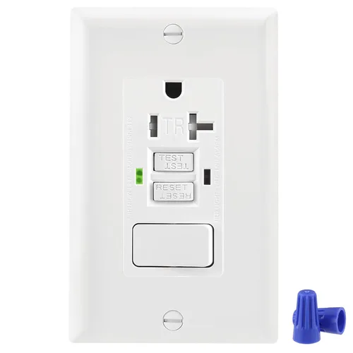 Vista 13 de Wengart Paquete de 2 interruptores de salida GFCI de 15 amperios, interruptor de circuito de falla a tierra de 125 V con interruptor basculante