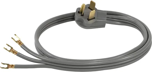 Vista 3 de Certified Appliance Accessories Cable de alimentación para electrodomésticos de 30 amperios, cable de secado de 3 puntas, 3 cables con conectores