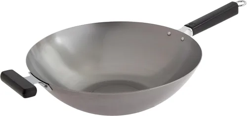 Vista 10 de JOYCE CHEN Serie Profesional Sartén Wok de Acero al Carbono de 12 Pulgadas con Mango Fenólico