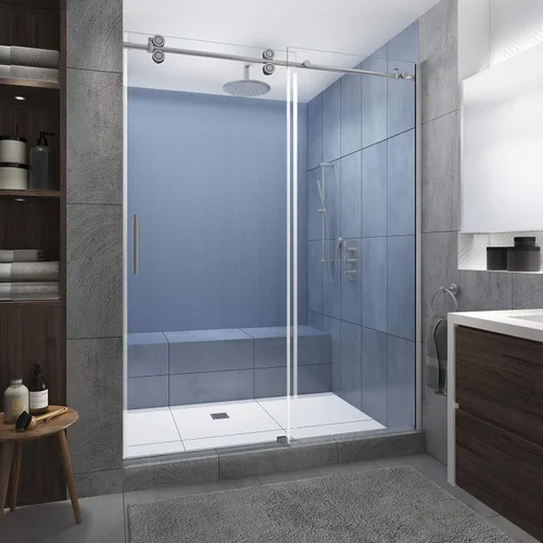 Vista 10 de Aston SDR978EZ.UC-ORB-4880-L Langham XL Puerta de ducha, bronce aceitado, transparente-izquierda