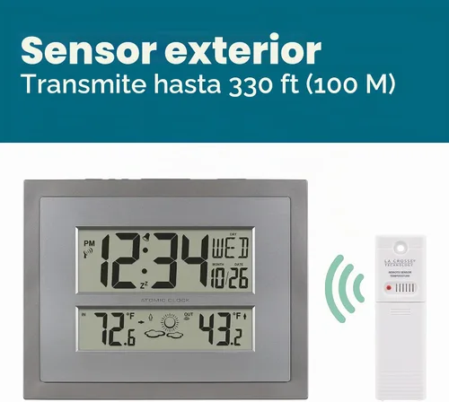 Vista 3 de La Crosse Technology Reloj atómico de pared/mesa (512-85937)