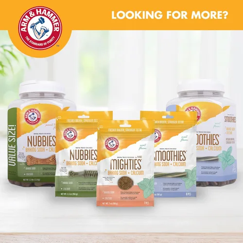 Vista 8 de Arm & Hammer for Pets Nubbies - Golosinas dentales para perros con bicarbonato de sodio y calcio, los masticables ayudan a combatir el mal aliento