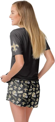 Vista 2 de FOCO Conjunto de pijama para mujer con logotipo del equipo de la NFL