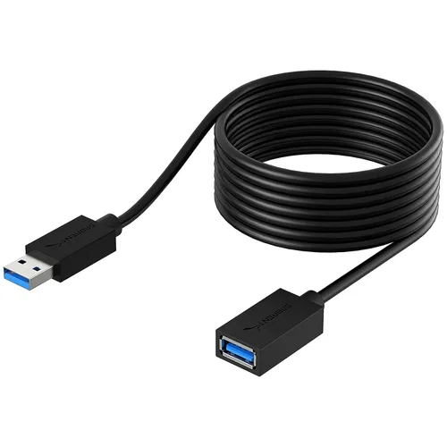 Vista 8 de Cable de extensión USB 3.0 SABRENT 22AWG macho A a hembra A [negro] 3 pies (CB-3030)