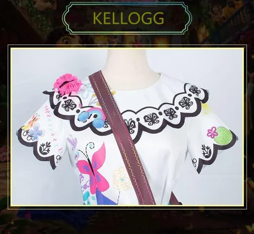 Vista 7 de KELLOGG Conjunto completo de camisa y vestido con estampado floral bosnio para mujer con lentes y aretes
