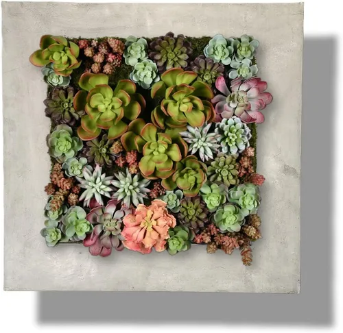 Vista 11 de Modern Home Living - Maceta para suculentas de acero galvanizado y zinc, maceta de pared con bolsillo para jardín (4 bolsillos, zinc envejecido)