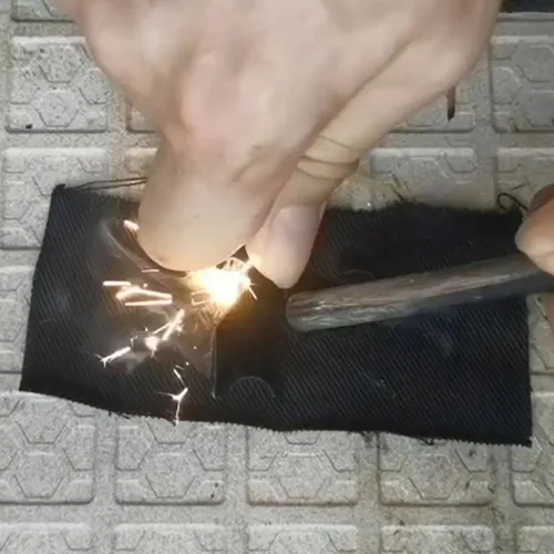 Vista 3 de Charcloth - Iniciador de fuego de emergencia para Bushcraft, caza, camping, senderismo, pesca y otras actividades al aire libre (6)