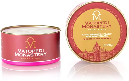 Vista 13 de Incienso Monástico Puro del Monte Athos con la Auténtica Receta Tradicional 3.53 oz (Ambar)