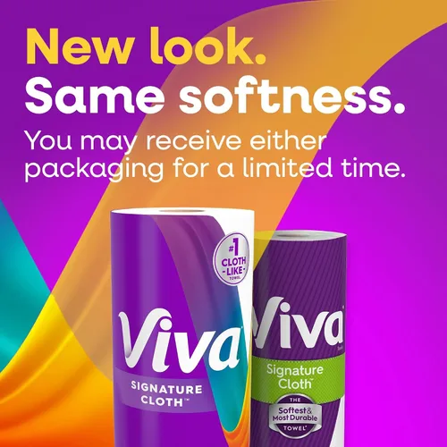 Vista 8 de Viva Signature Cloth Paper Towels, 3 Double Rolls, 86 Sheets per Roll