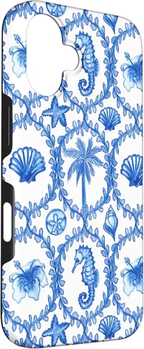Vista 3 de Funda con estampado hawaiano para iPhone 16, nieta costera, niña de coco