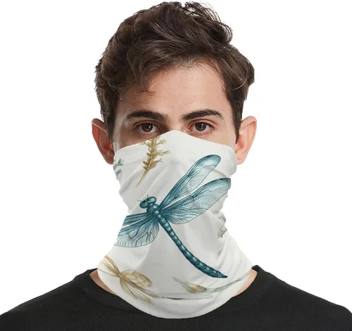 Vista 3 de UPF 50+ Sun Protection Neck Gaiter Elastic Bandana Outdoor Breathable Face Mask Dragonfly Cooling Face Cover Scarf Balaclava Fishing Mask Headband