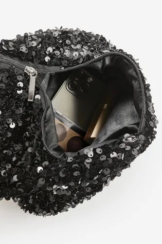 Vista 3 de BABEYOND Bolsos de noche para mujer, estilo vintage, con lentejuelas, con purpurina, triángulo, para fiesta de los años 20, baile de graduación, boda