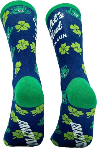 Vista 6 de Crazy Dog T-Shirts Calcetines de duende más altos del mundo para mujer, divertidos zapatos de broma folclórica del día de San Paddys, Multi - más