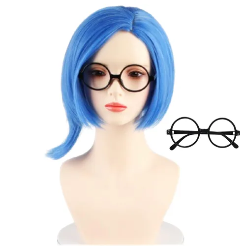 Vista 53 de COSPLAZA Cosplay Pelucas Moda Corto Azul Anime Cabello Elegante Mujer Fiesta Peluca