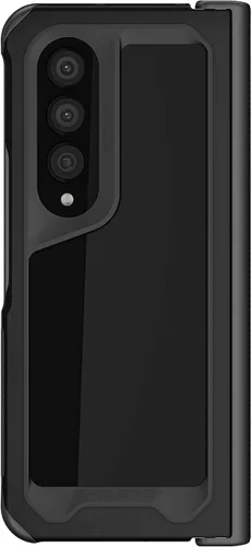 Vista 14 de Ghostek Atomic - Funda delgada para Galaxy Z Flip 4, parte trasera de aramida con parachoques de aluminio rojo, funda protectora de doble capa a