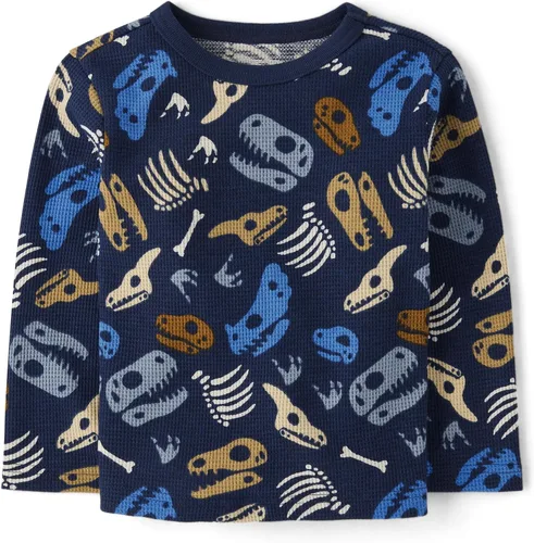Vista 2 de The Children's Place Camisa térmica de manga larga para bebés y niños pequeños