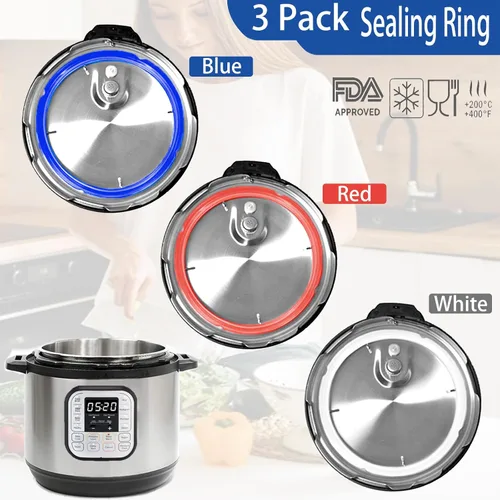 Vista 9 de Paquete de 3 anillos de sellado de 6 cuartos para anillos de sellado instantáneo de ollas de repuesto para sello instantáneo de olla de 5/6 cuartos