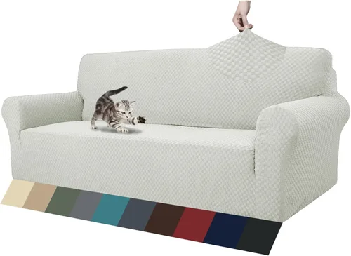 Vista 12 de ZNSAYOTX 1 Funda de silla Jacquard para sala de estar, funda de silla de alta elasticidad con brazos, antideslizante, apta para mascotas, funda