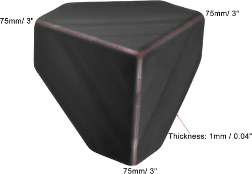 Vista 2 de MECCANIXITY Protector de esquina PP plástico 3 "x 3" x 3" para cartón, cajas de embalaje negro paquete de 16