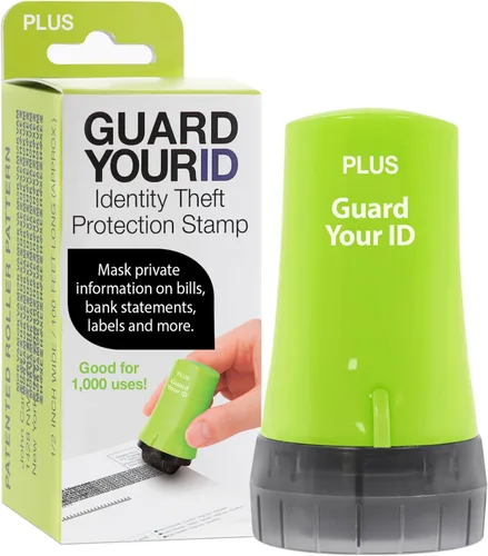 Vista 10 de Guard Your ID Advanced 2.0 Rodillos de goma para robo de identidad, borrador de dirección y prevención de seguridad (Paquete regular de 3, negro)