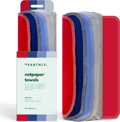 Vista 23 de Toallas de papel reutilizables, paquete de 10 unidades, rollo de toallas de papel de algodón lavables, servilletas reutilizables sin papel