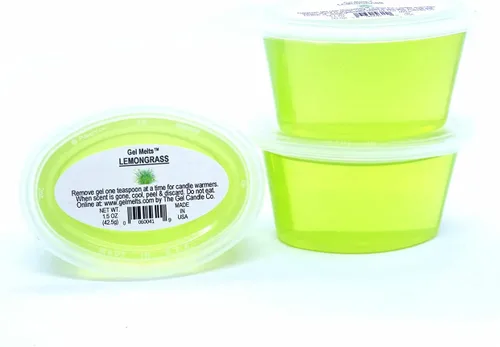 Vista 2 de Paquete de 3 unidades de gel aromático de citronela para calentadores y quemadores de The Gel Candle Company Peel, MELT and Enjoy