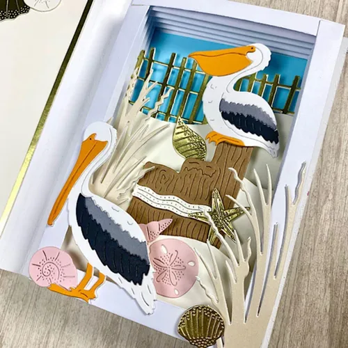 Vista 4 de Seagull Bird - Troqueles de metal para hacer tarjetas, plantillas de corte para álbumes de recortes, álbum de fotos, papel decorativo, manualidades