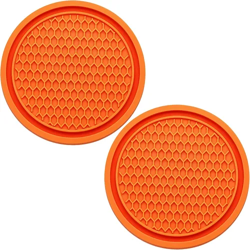 Vista 14 de 2 piezas posavasos para portavasos de automóvil, posavasos universales antideslizantes para portavasos de automóvil, 2.75 pulgadas posavasos