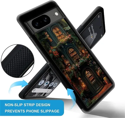 Vista 823 de Compatible con Google Pixel 4A 5G Mobile Case Creative Acrylic Panel trasero Silicona Protección Grip especialmente diseñado para Google Pixel 4A 5G