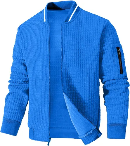 Vista 16 de Chaqueta ligera para hombre, chaqueta bomber casual, chaqueta universitaria