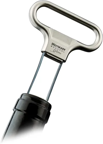 Vista 4 de Monopol Westmark Germany Sacacorcho de acero satinado, con dos puntas y cubierta, plateado satinado