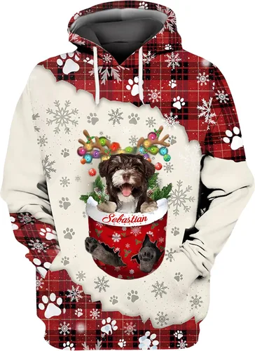 Vista 16 de Sudadera con capucha 3D personalizada para perro, diseño de perro con nombre personalizado, sudadera con capucha de perro de amor, camisa de perro