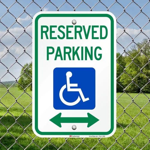 Vista 3 de smartsign Parking Sign, Leyenda "Parking reservado", azul/verde sobre blanco, 1