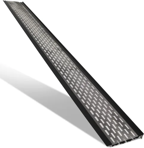 Vista 17 de DIY 5" Protección de hojas Muestra Malla de acero inoxidable Cubiertas de canalón de aluminio con acabado de fábrica Grado profesional Protector