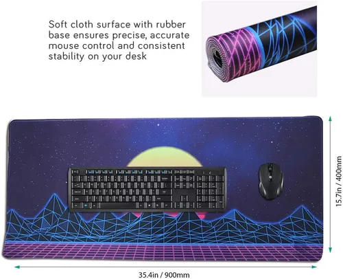Vista 3 de Imegny - Mousepad para juegos, para teclado y mouse (alta calidad profesional)