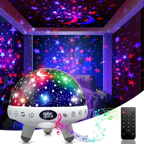 Vista 10 de YACHANCE Proyector de luz nocturna de dinosaurio para niños con temporizador y control remoto. Regalos de dinosaurios para niños de 1 a 12 años.