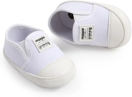 Vista 5 de Zapatos de bebé para niños y niñas, tenis de suela antideslizante, zapatos planos para primeros pasos, zapatos planos y perezosos