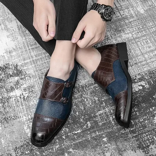 Vista 6 de HuitJours Mocasín Penny de dos tonos para hombre, zapatos de vestir sin cordones, zapatos de barco casuales, mocasines