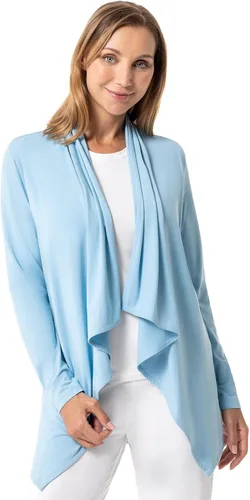 Vista 2 de Envoltura solar de manga larga para mujer - Protección solar UPF 50+ - Marietas Azul ártico