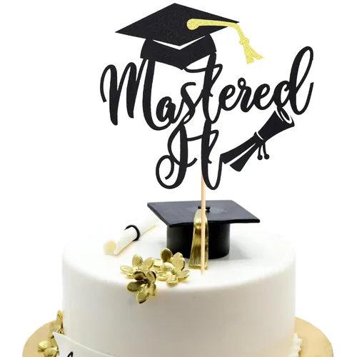 Vista 15 de Arthsdite 1 pieza Adorno para Tarta de Felicitación - Adorno de Tarta de Graduación - 2025 Suministros de Decoración para Fiesta de Graduación