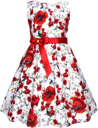 Vista 40 de Vestido de verano para niña, de algodón, con diseño floral