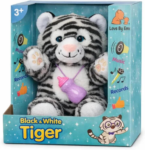 Vista 10 de Love By Emi Juguete de peluche de grabación interactiva para niños pequeños, presiona para grabar y jugar, reproducción de sonido activado por